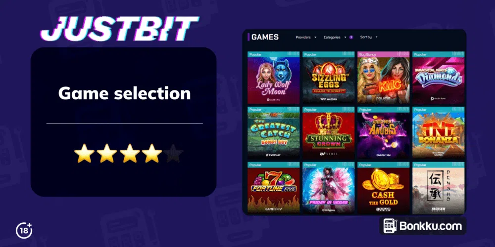 justbit game selection