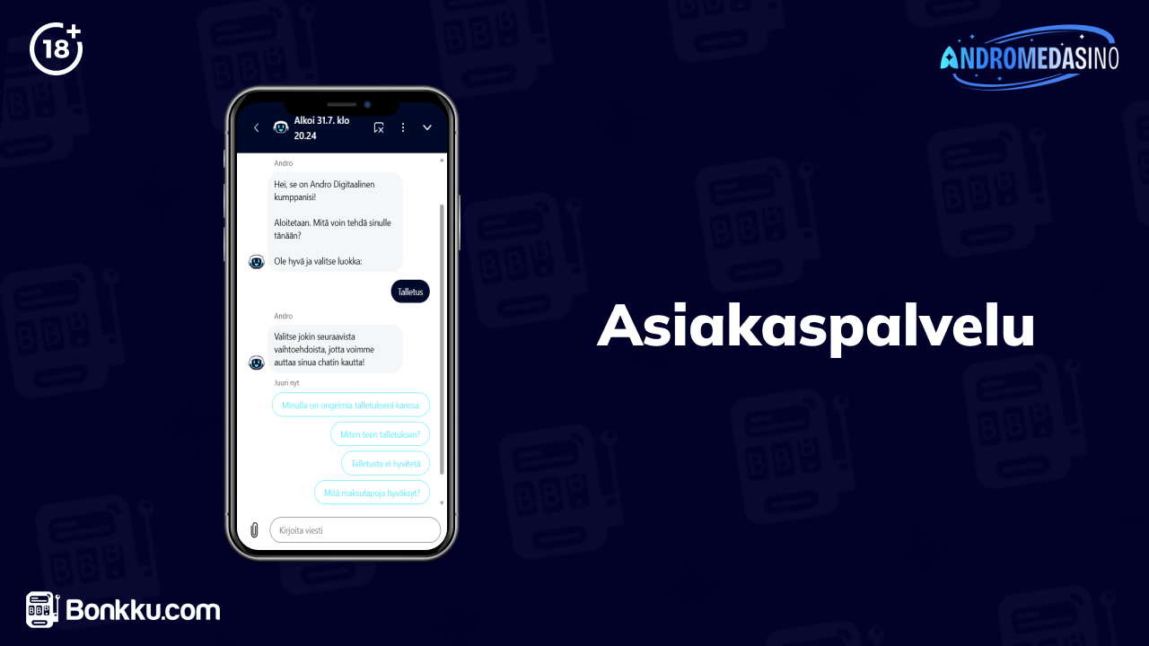andromedasino asiakaspalvelu