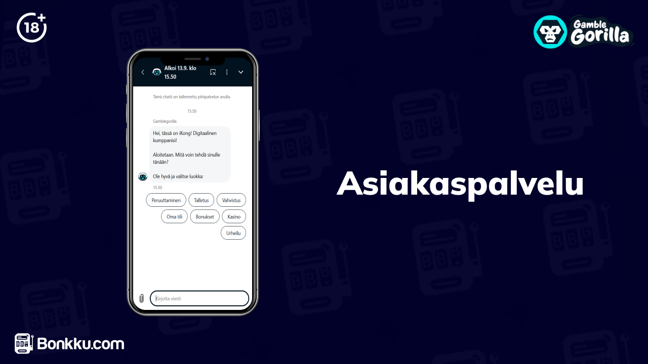 gamblegorilla casino asiakaspalvelu