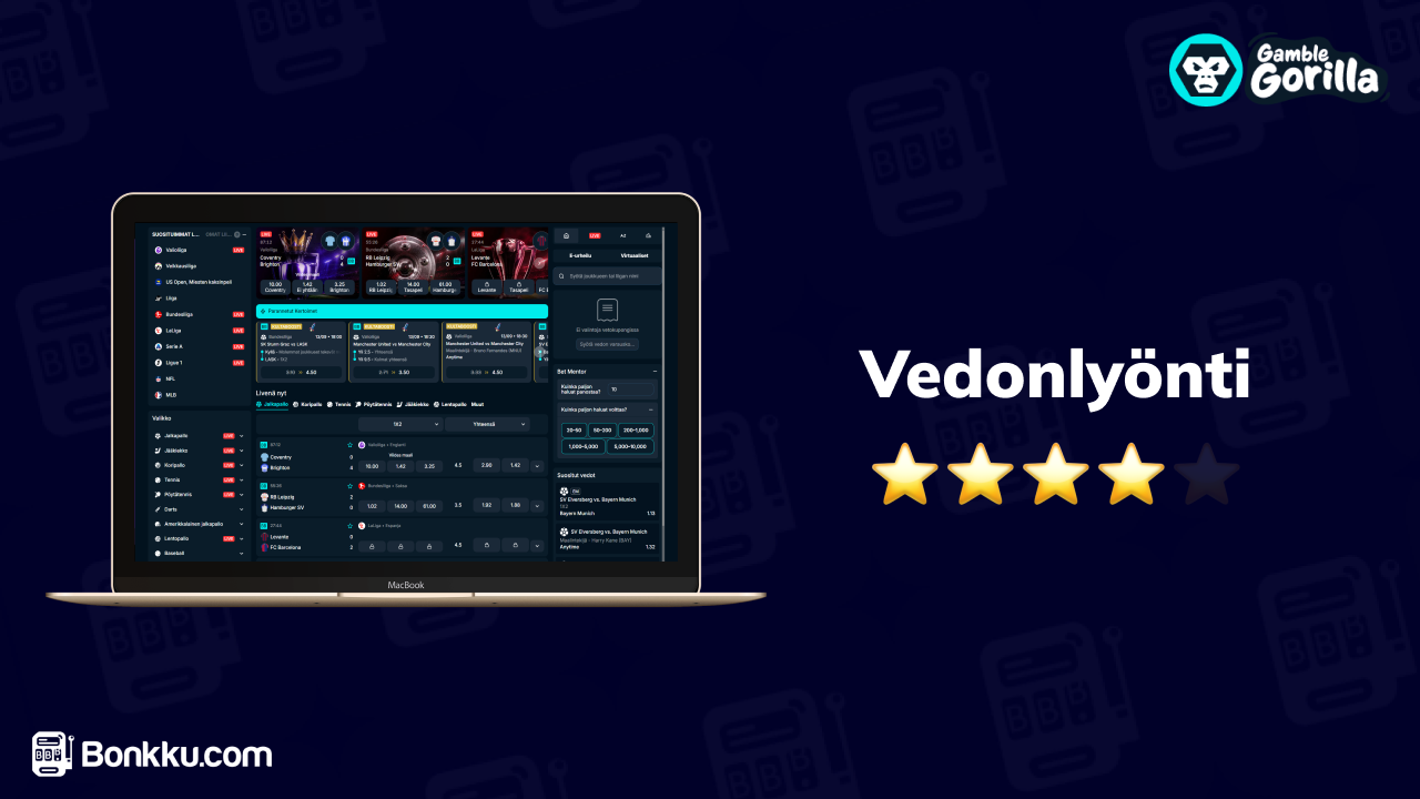 gamblegorilla casino vedonlyönti