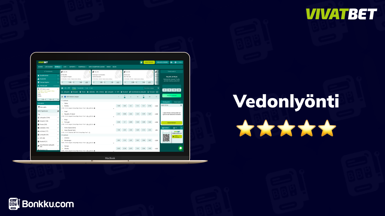 vivatbet casino vedonlyönti