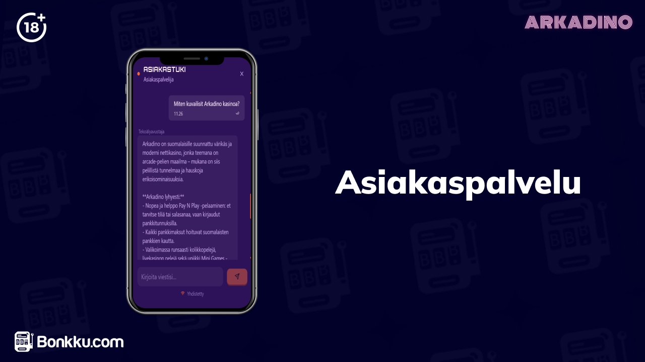 arkadino kasino asiakaspalvelu