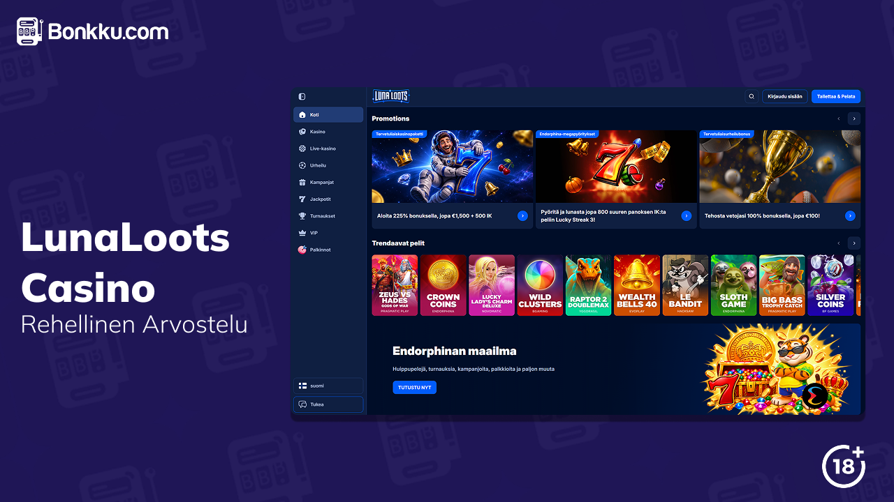 lunaloots casino arvostelu