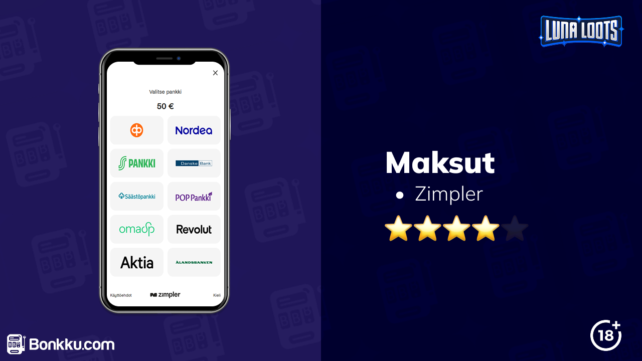 lunaloots casino maksut