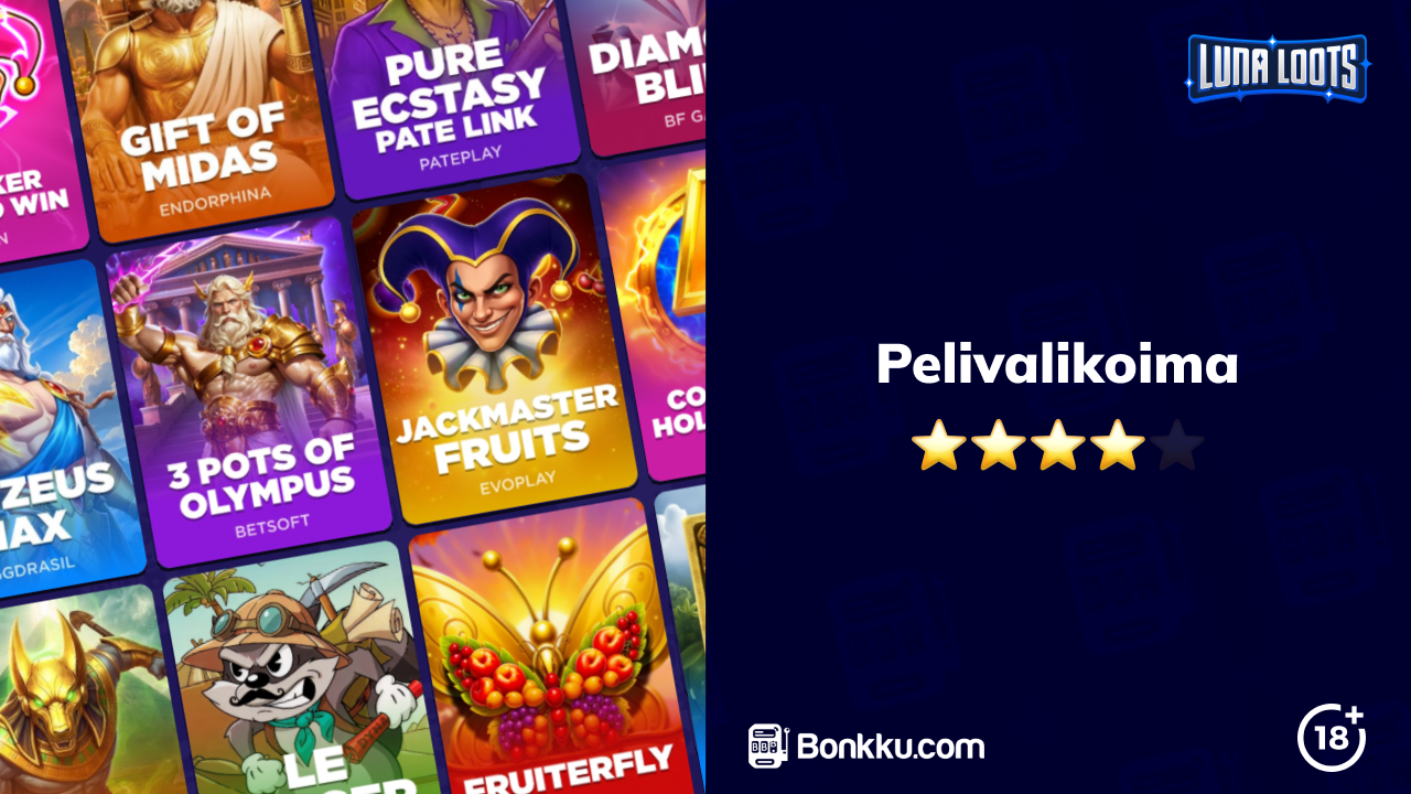lunaloots casino pelivalikoima