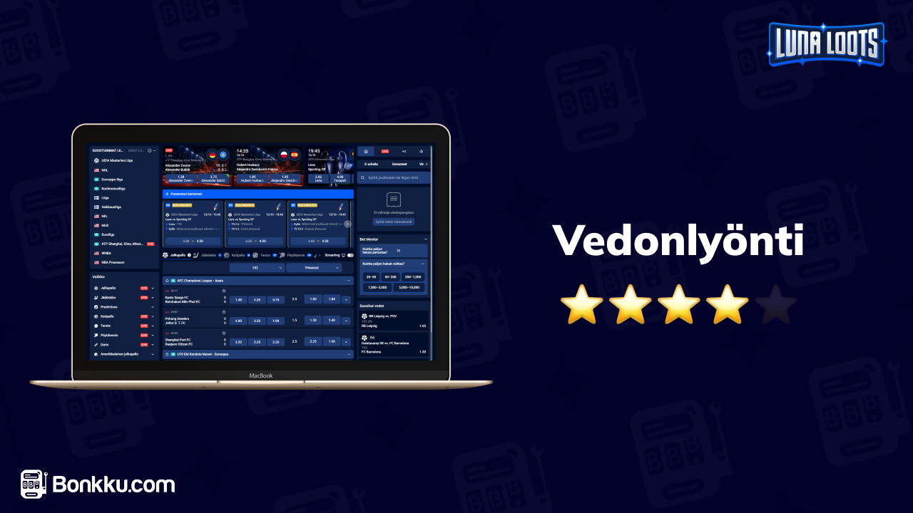 lunaloots casino vedonlyönti