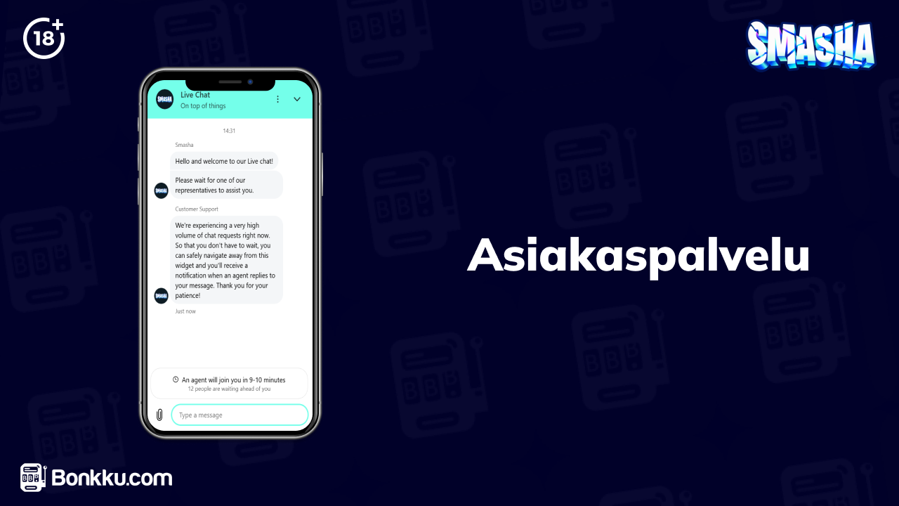 smasha casino asiakaspalvelu