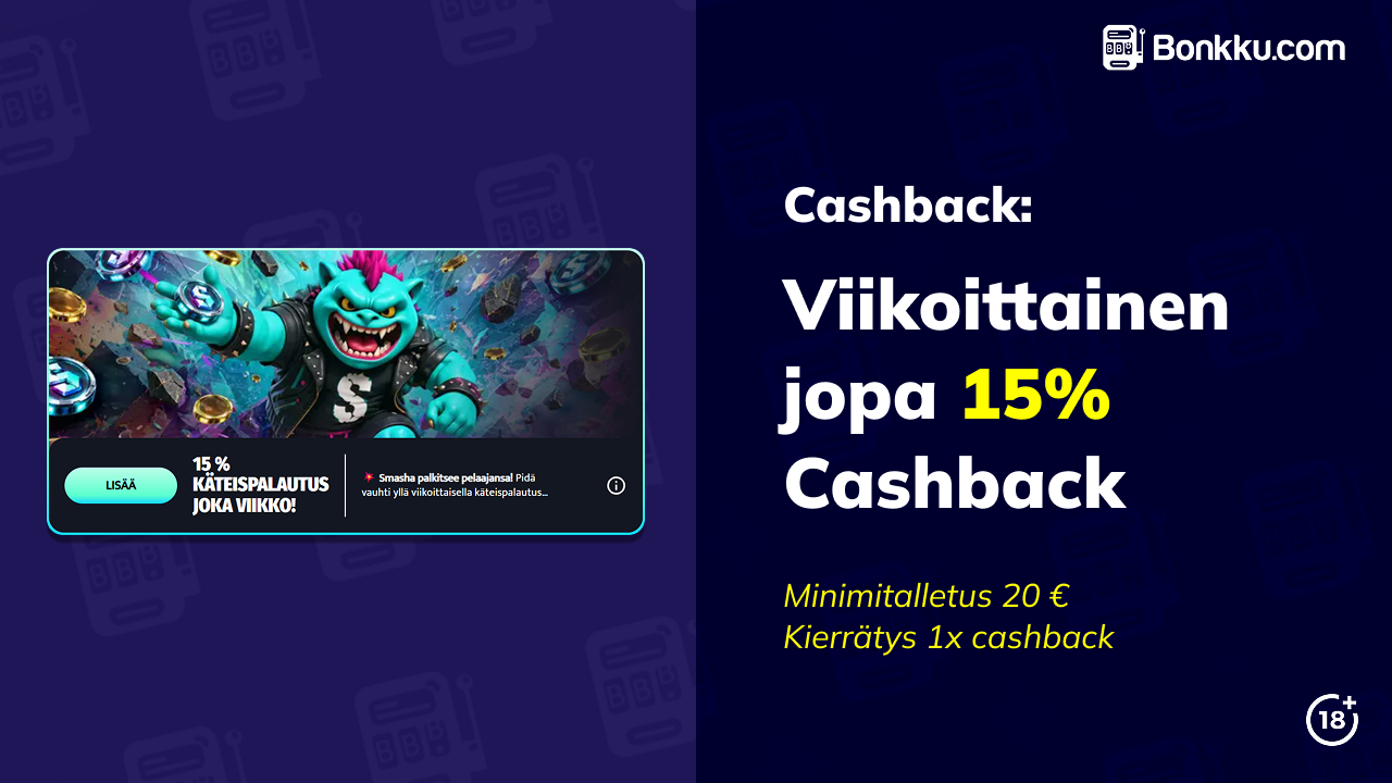 smasha casino käteispalautus