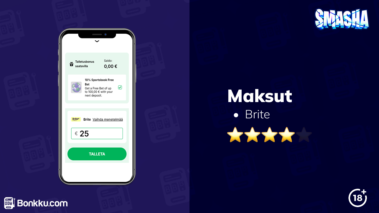 smasha casino maksut