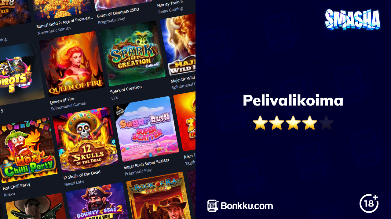 smasha casino pelivalikoima