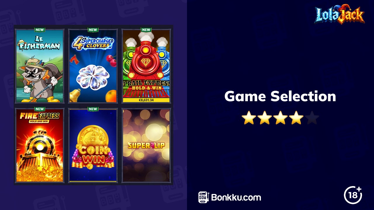 lolajack casino game selection