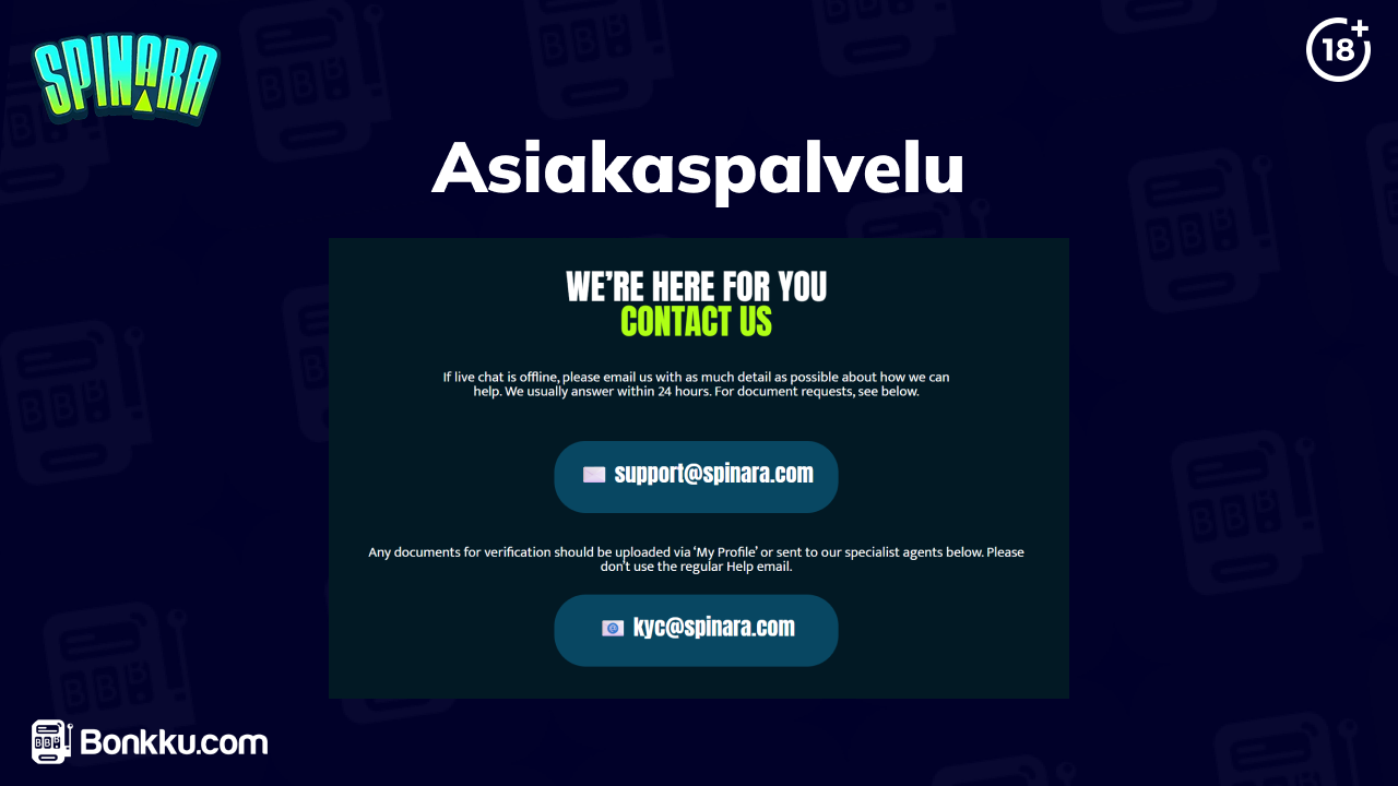 spinara casino asiakaspalvelu