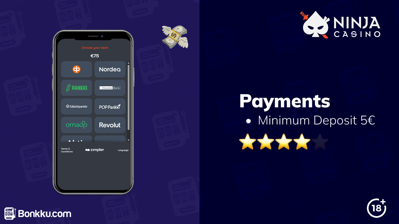 payments at ninja casino