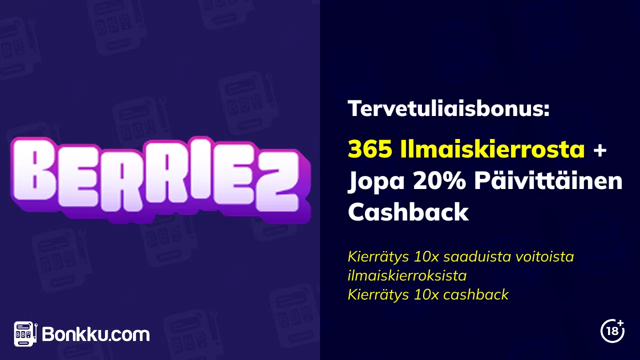 berriez kasino tervetuliaisbonus