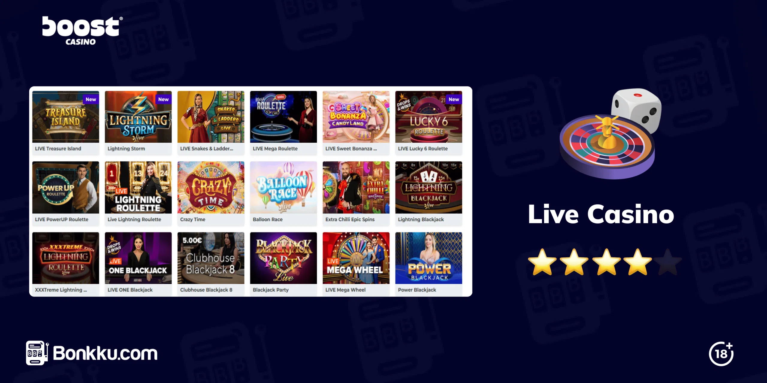 live casino at boost casino