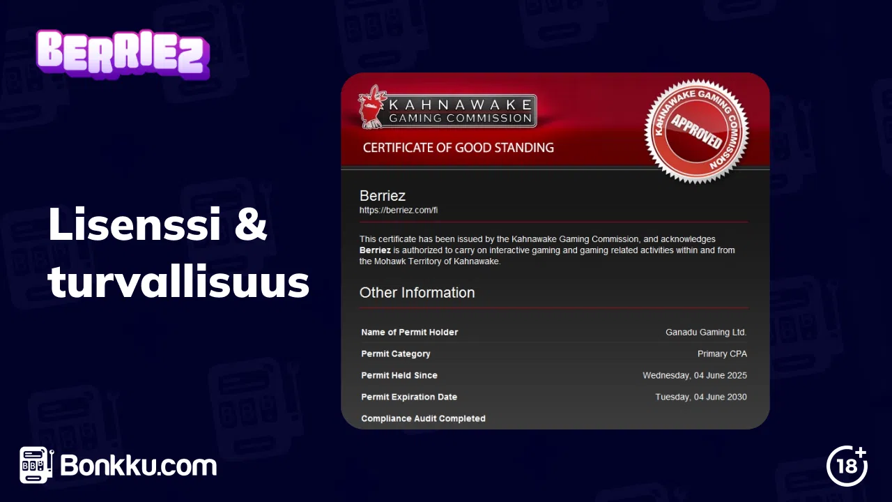 onko berriez casino turvallinen