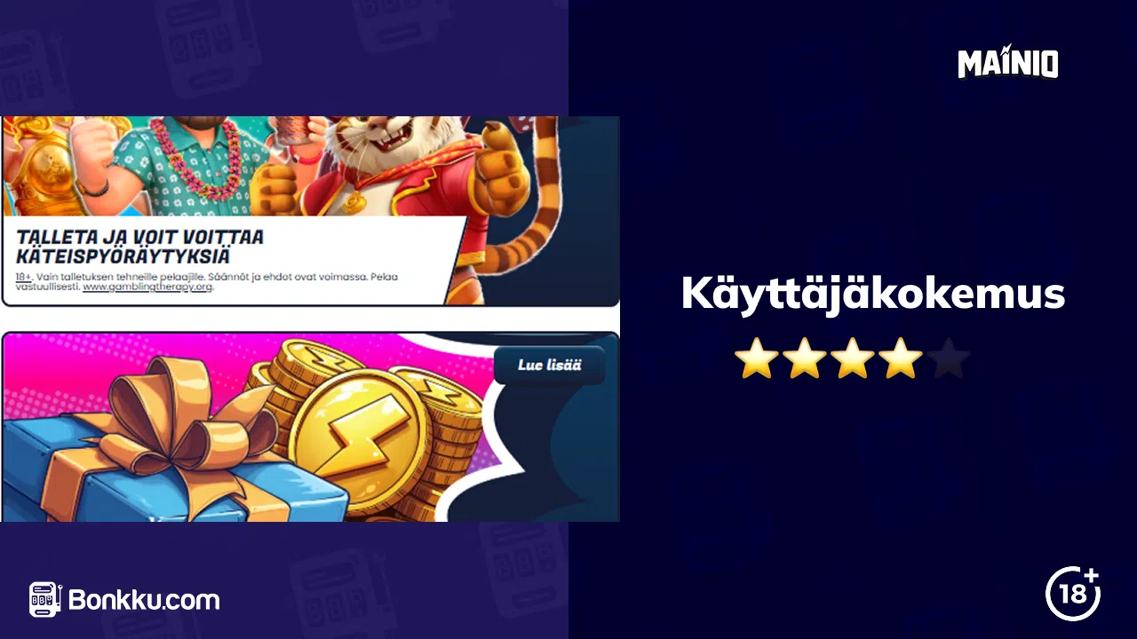 mainio kasino käyttäjäkokemus