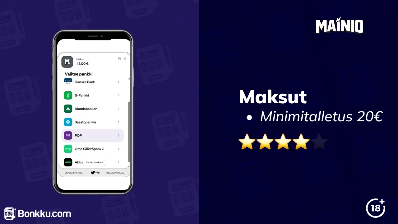 mainio kasino maksut