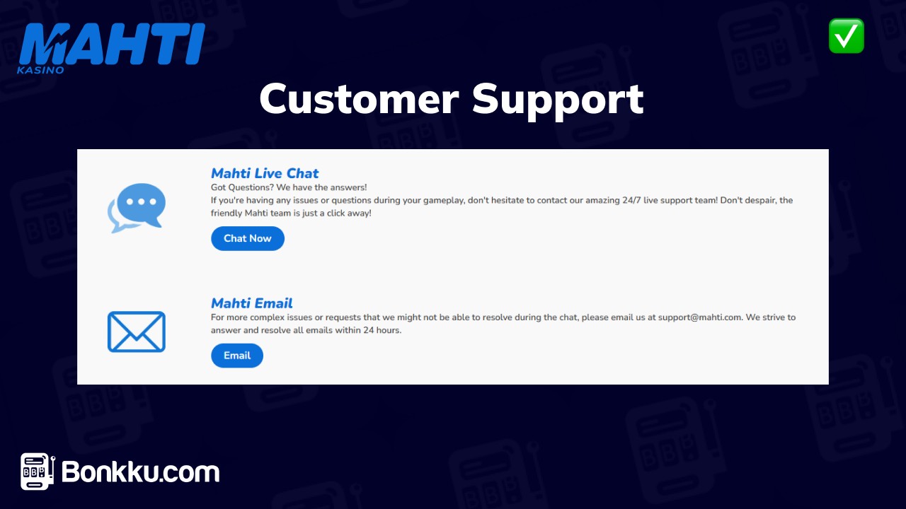 mahti casino customer support