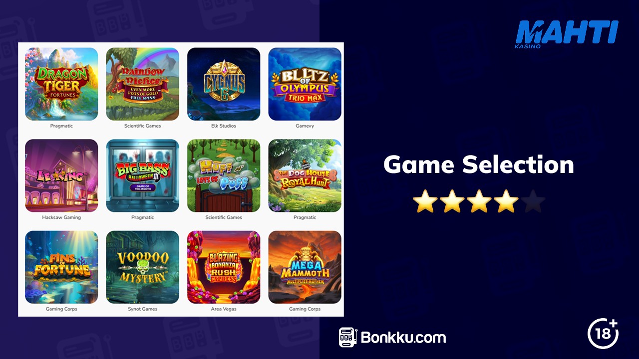 mahti casino game selection