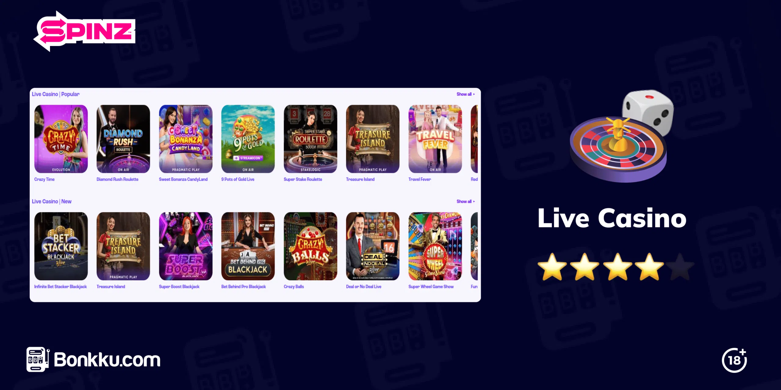 spinz live casino