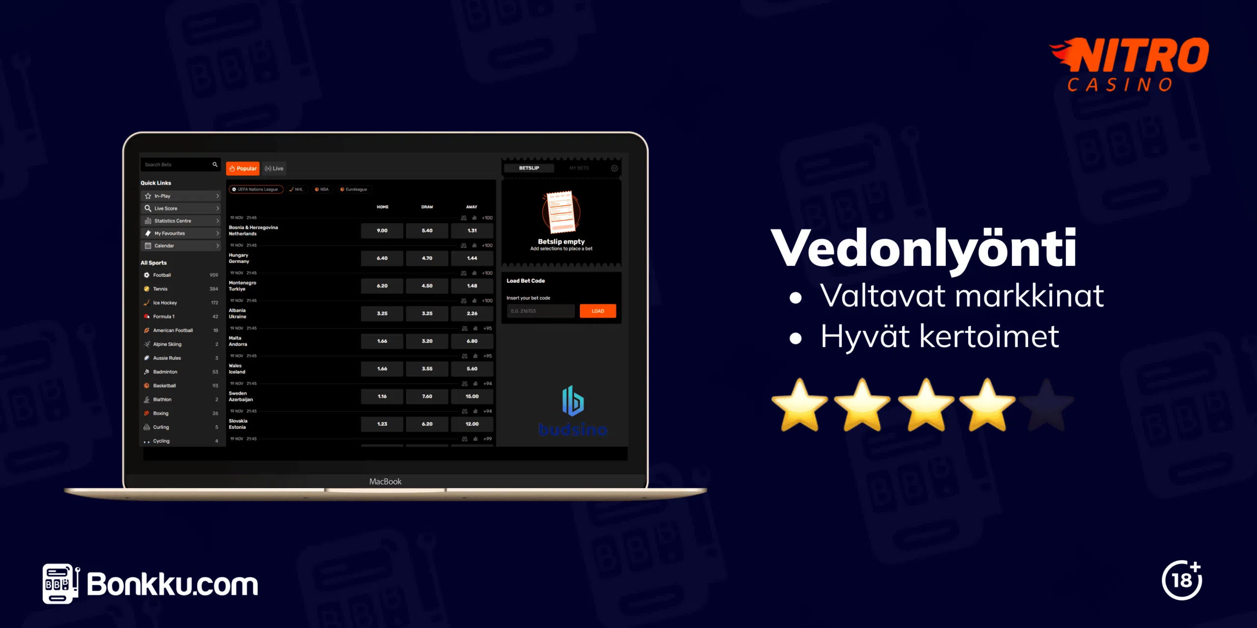 nitro casino vedonlyönti