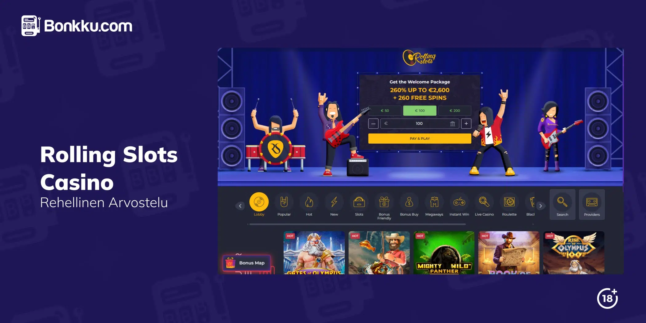 rolling slots casino arvostelu