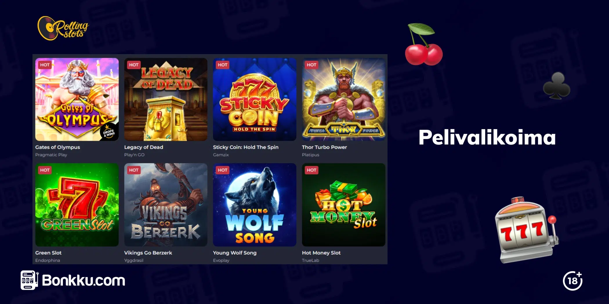 rolling slots casino pelivalikoima