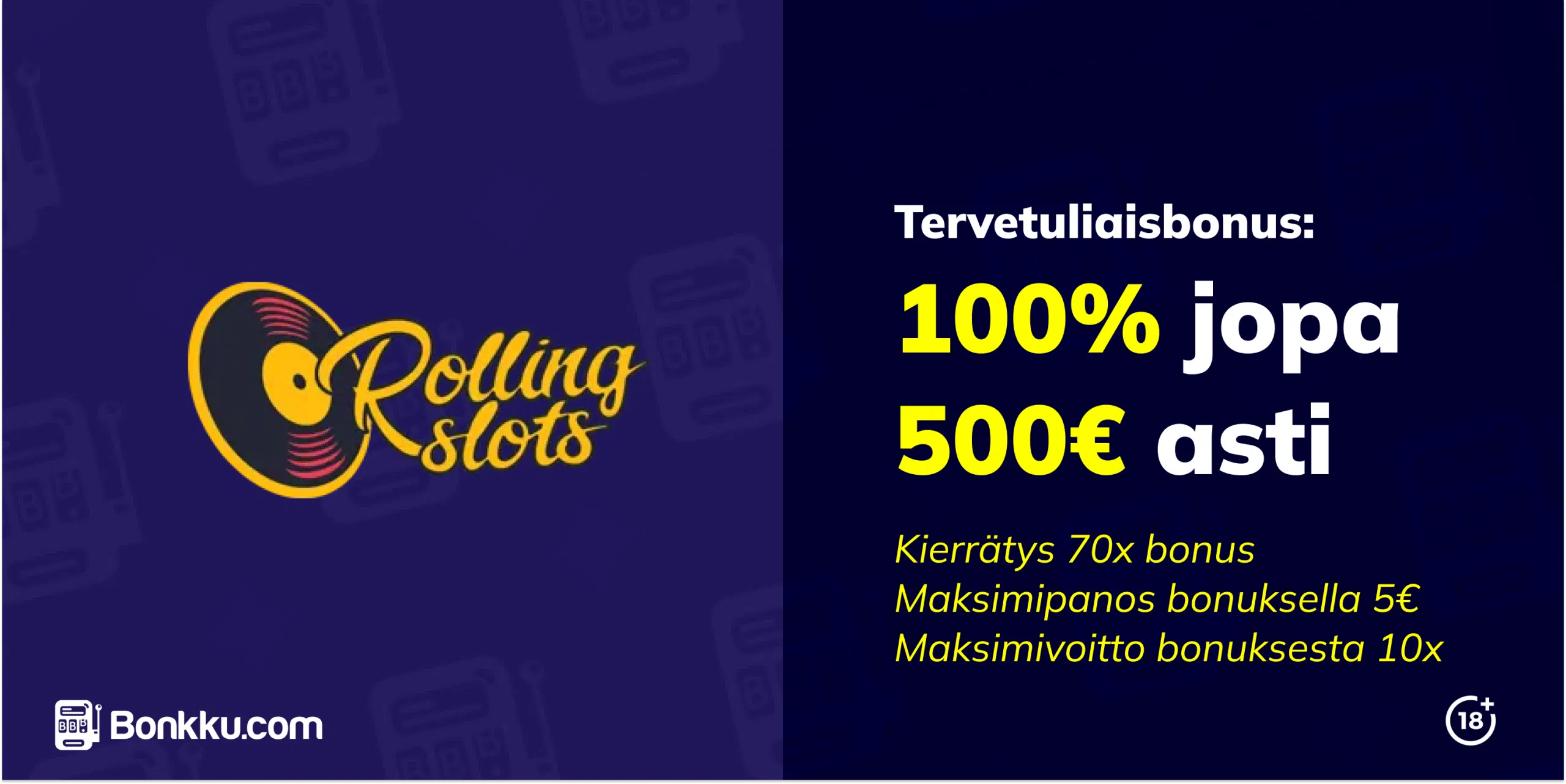 rolling slots casino tervetuliaisbonus