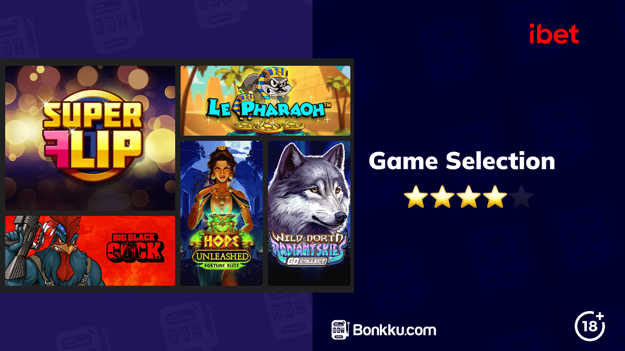 ibet casino game selection