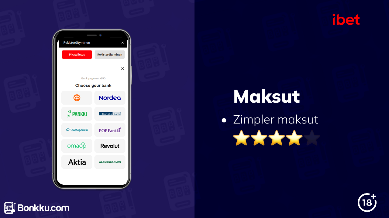 ibet casino maksut