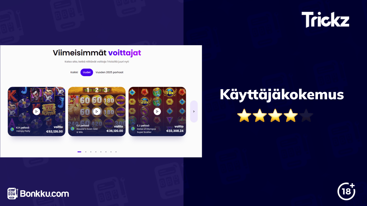 trickz casino käyttäjäkokemus