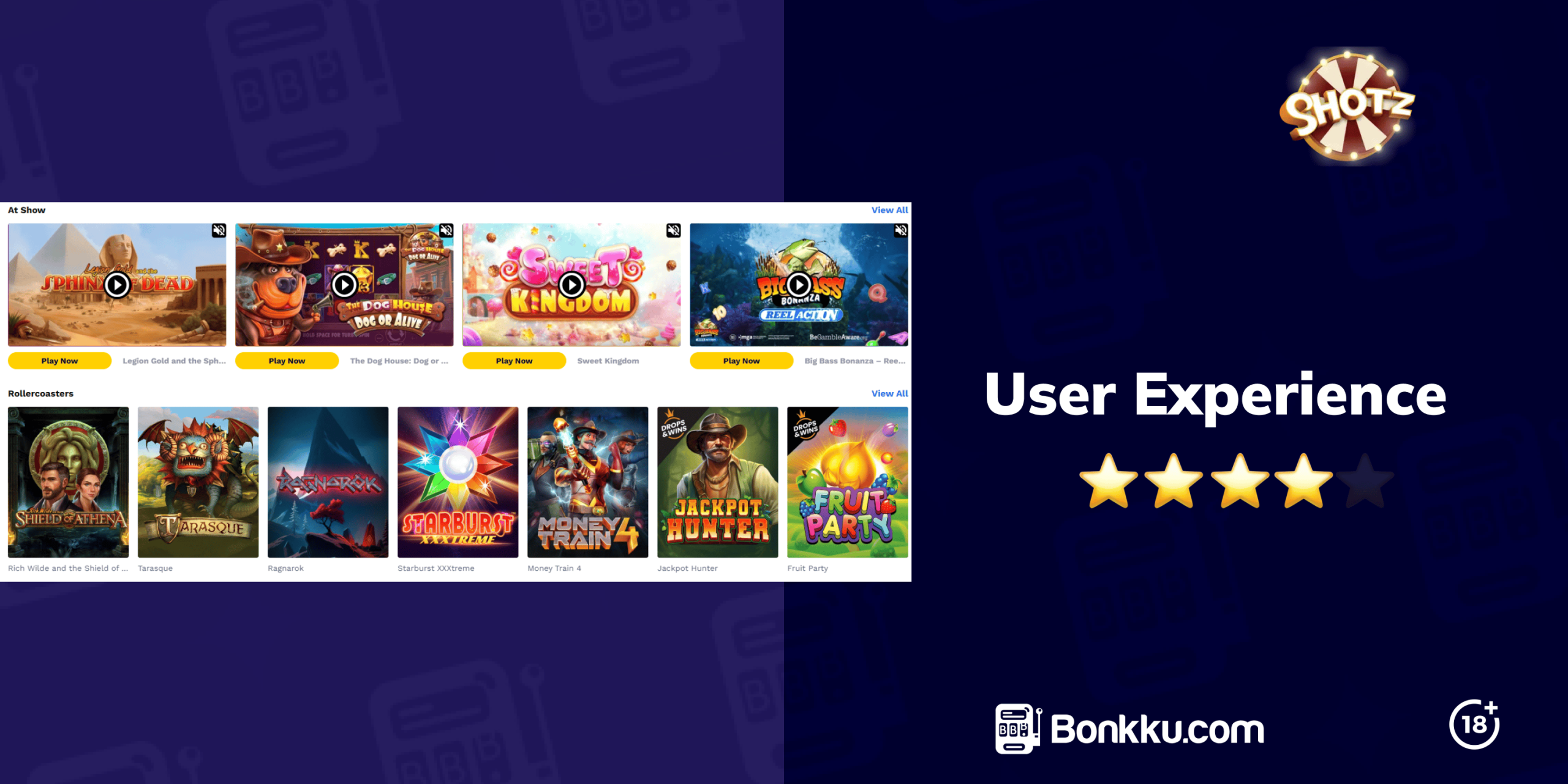 user experience at shotz casino