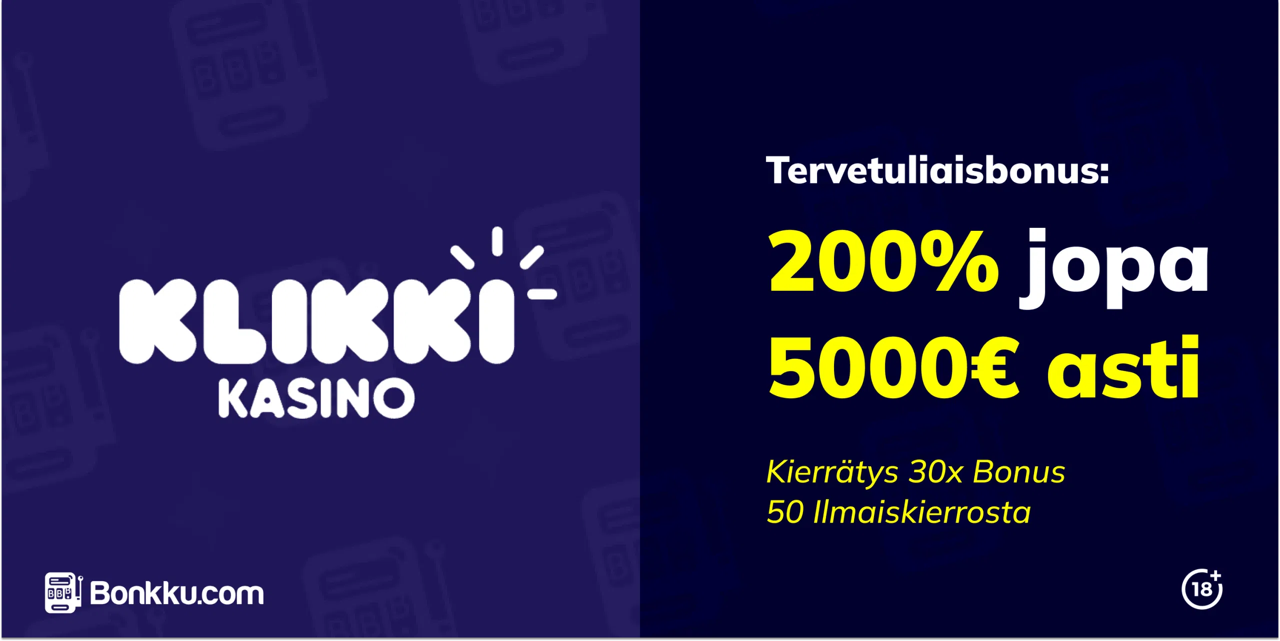 klikki kasino 200% tervetuliaisbonus