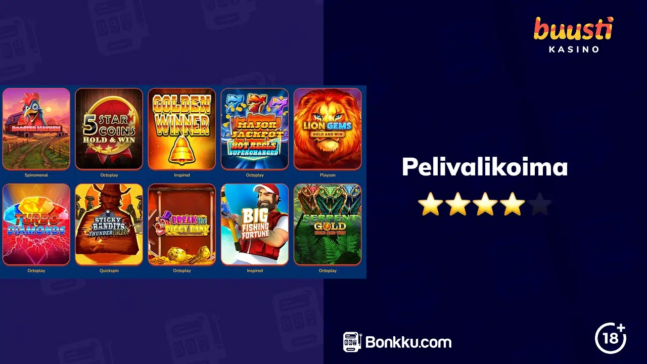 buusti kasino pelivalikoima
