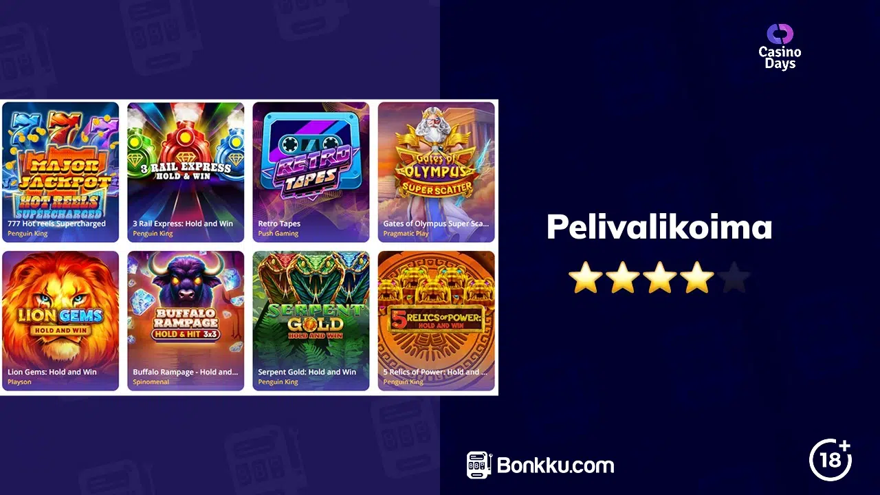 casino days pelivalikoima