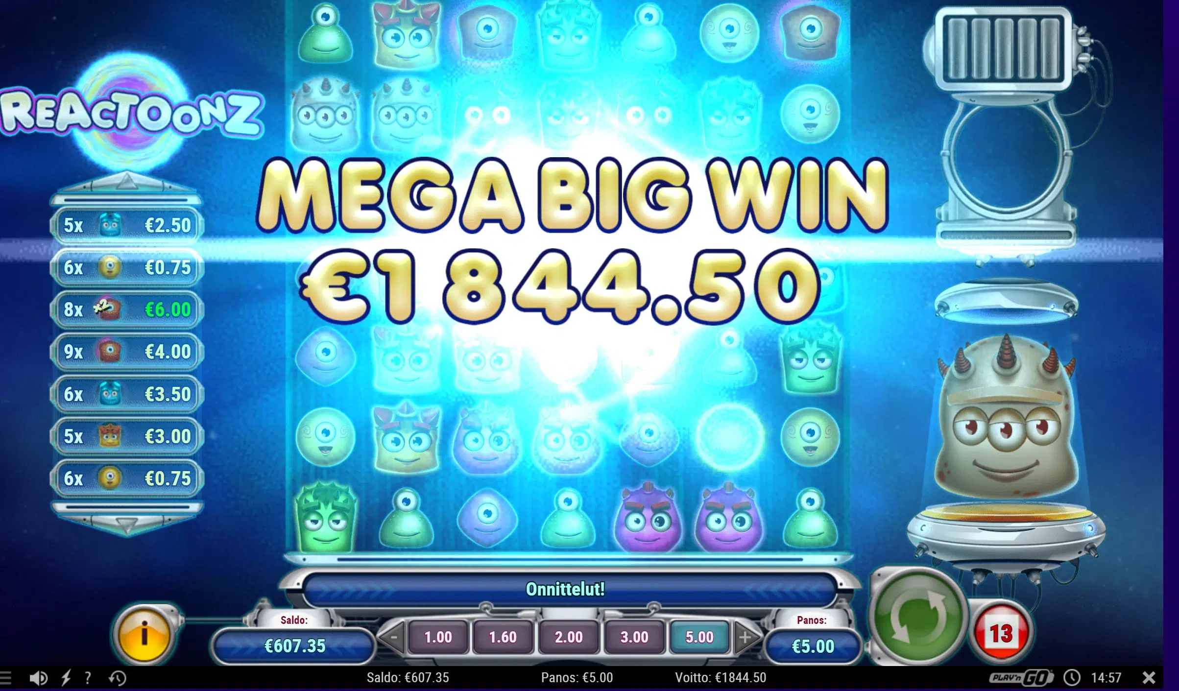 Big wins screenshot