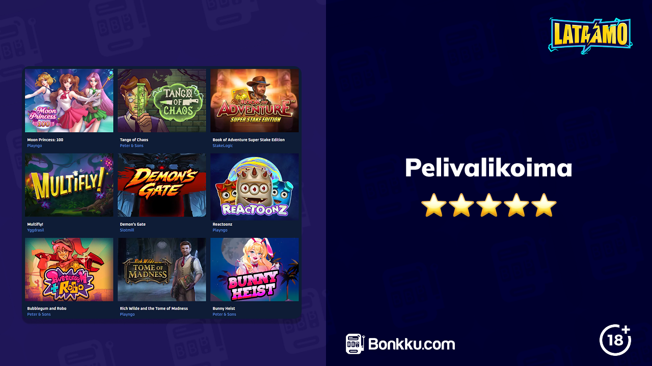 lataamo casino pelivalikoima