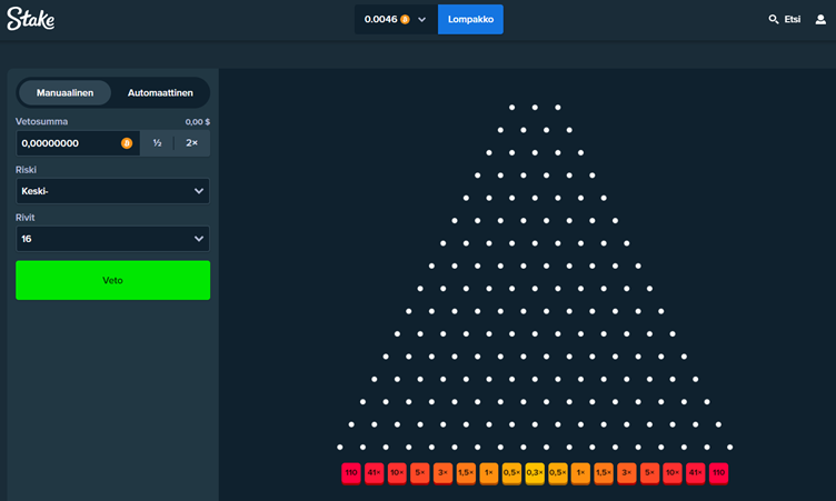 Stake.com Plinko