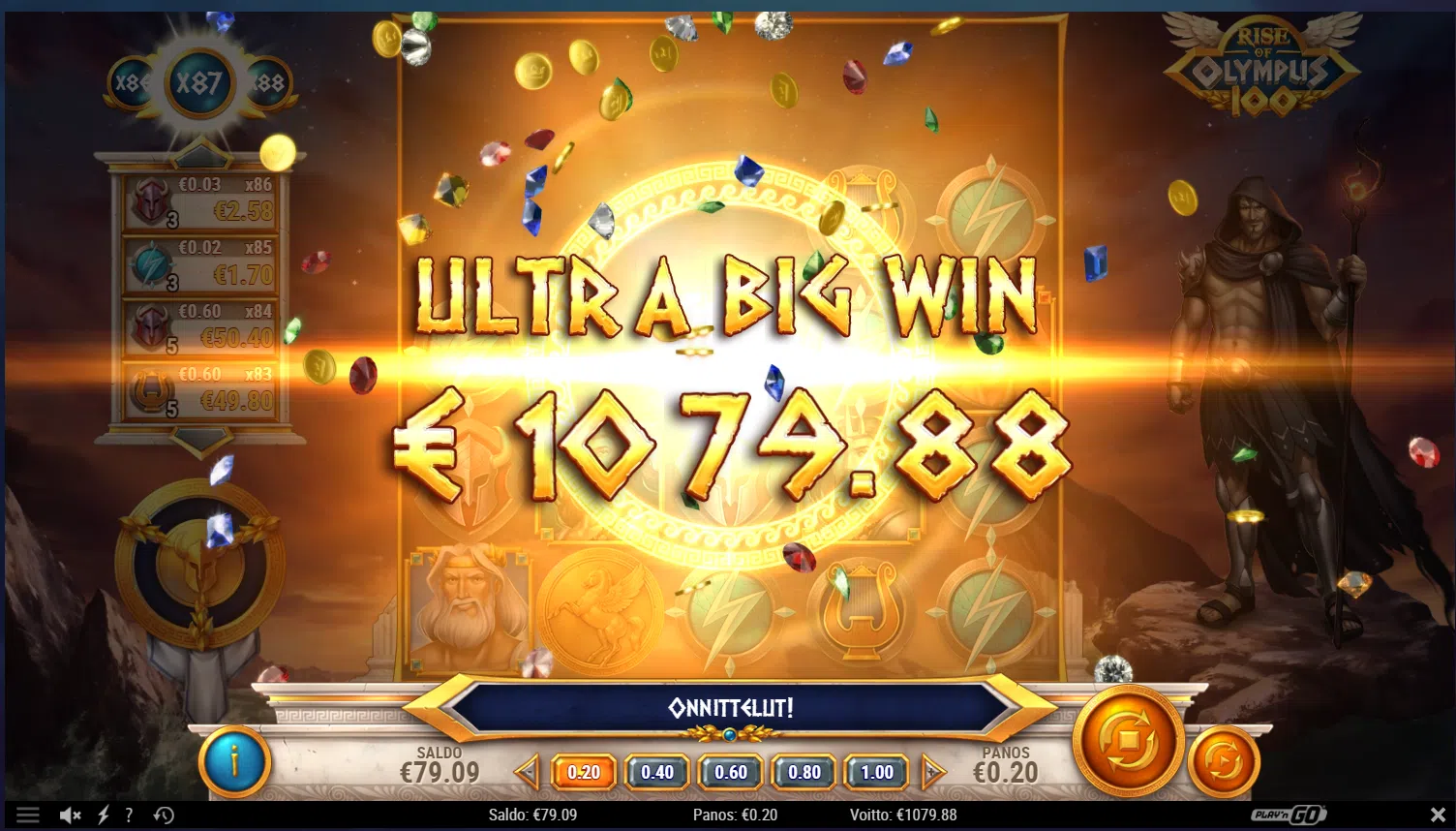 Big wins screenshot