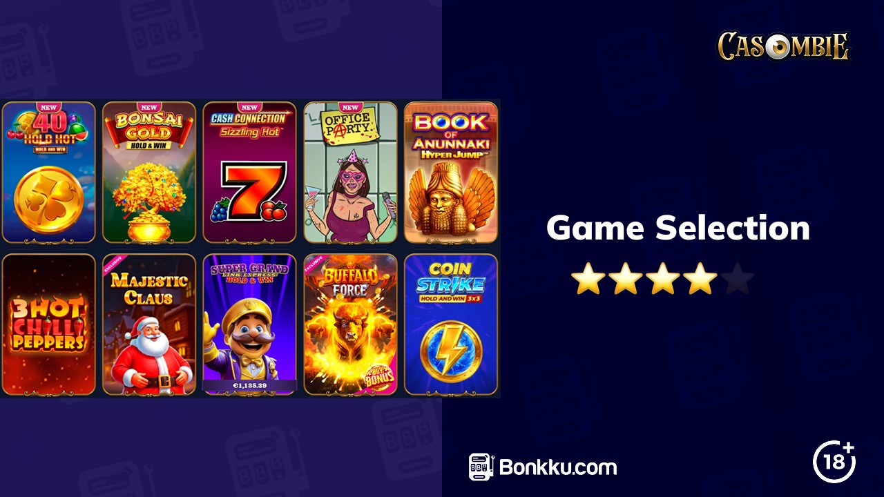 casombie casino game selection