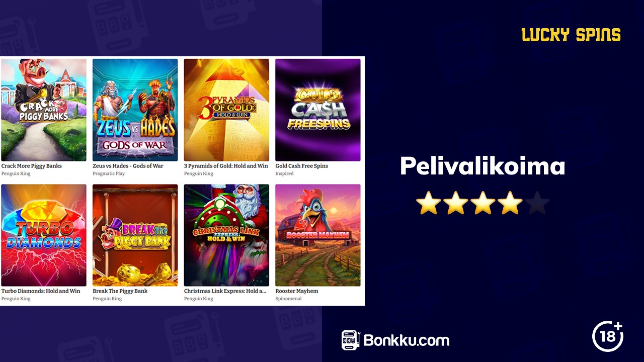 lucky spins casino pelivalikoima