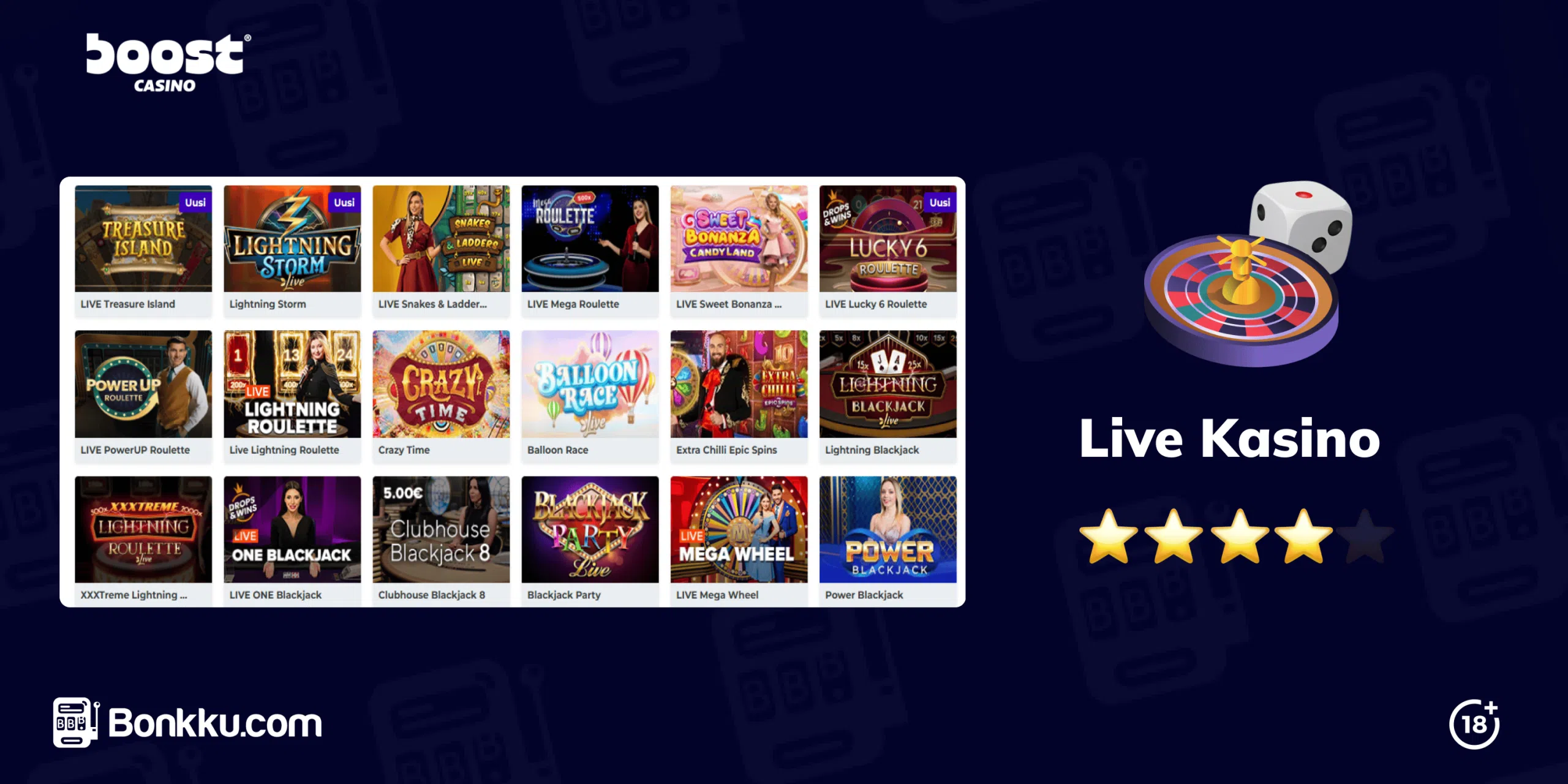 boost casino live kasino