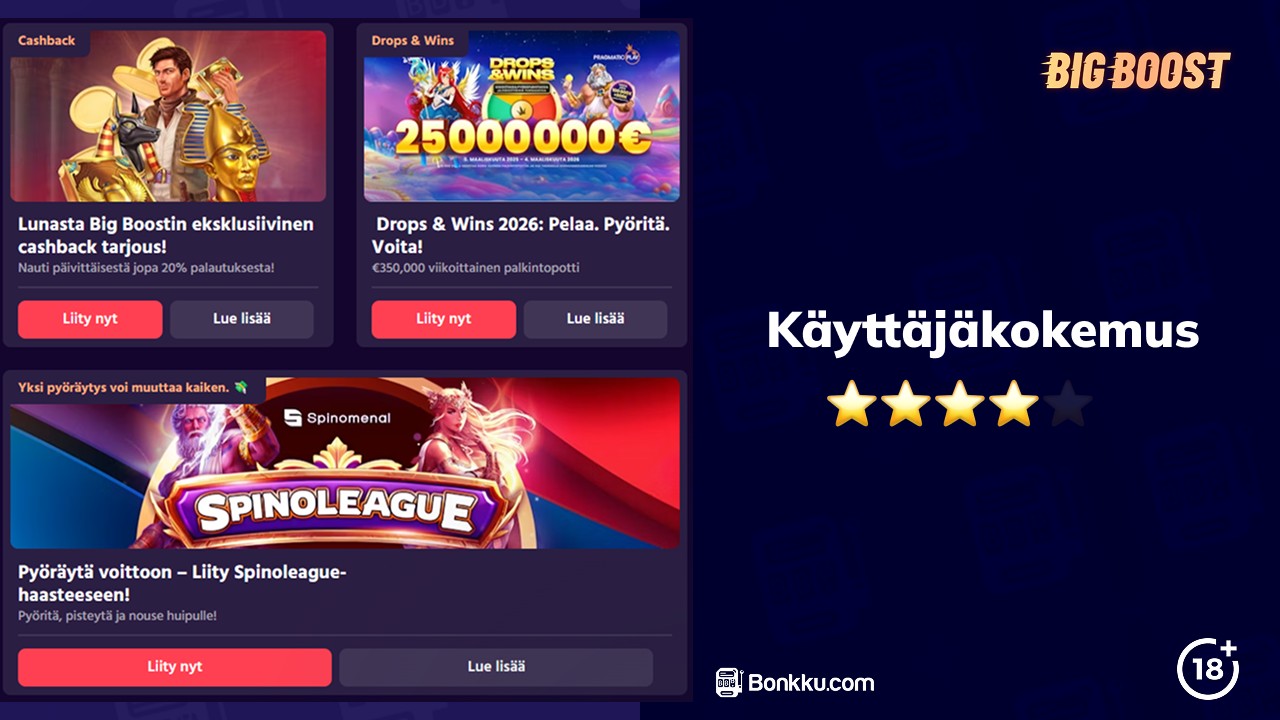 big boost casino käyttäjäkokemus