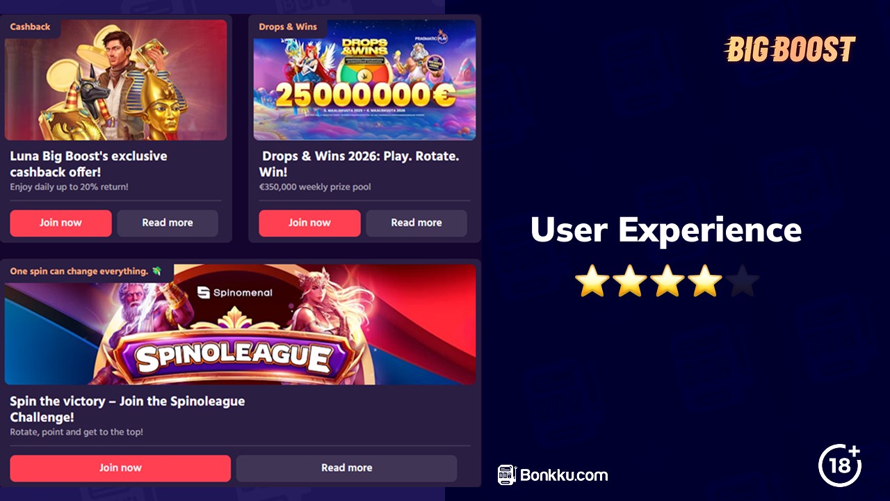 big boost casino user experience
