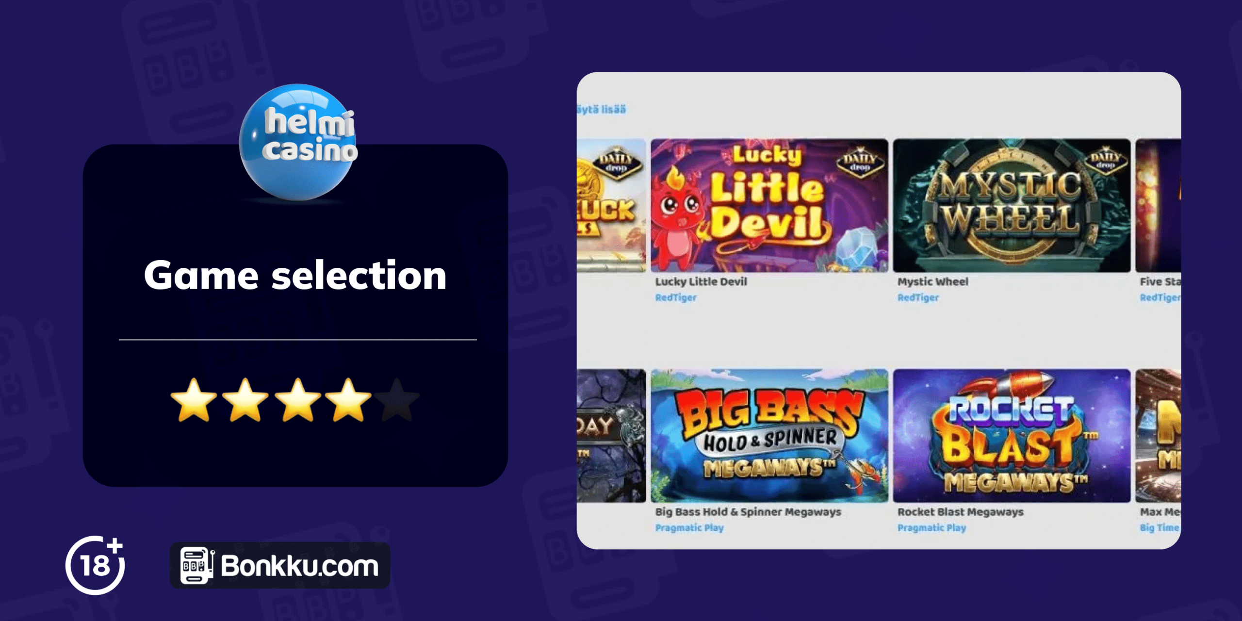 Helmi Casino Game Selection