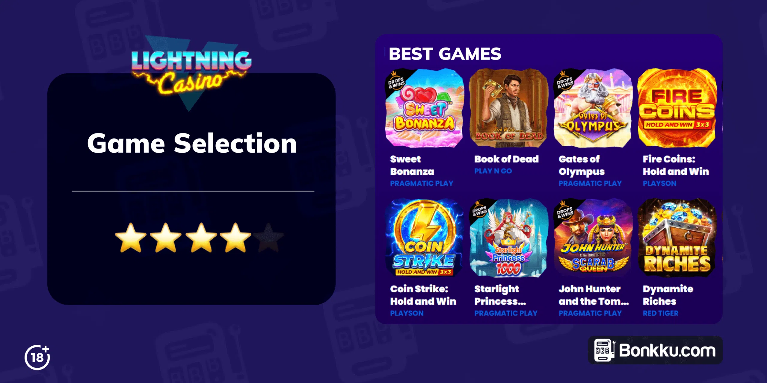 Lightning Casino Review Game Selection