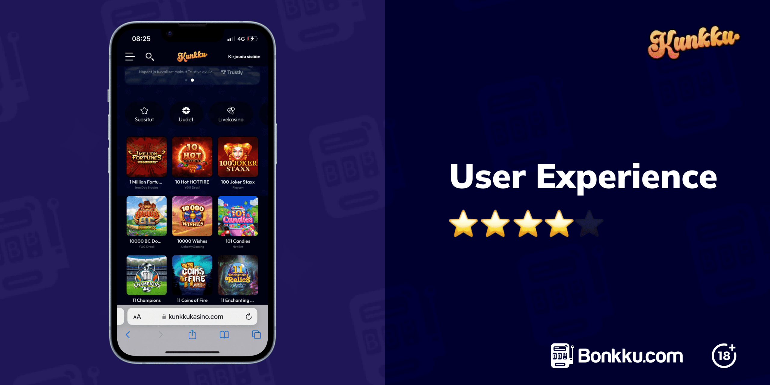 Kunkkukasino user experience