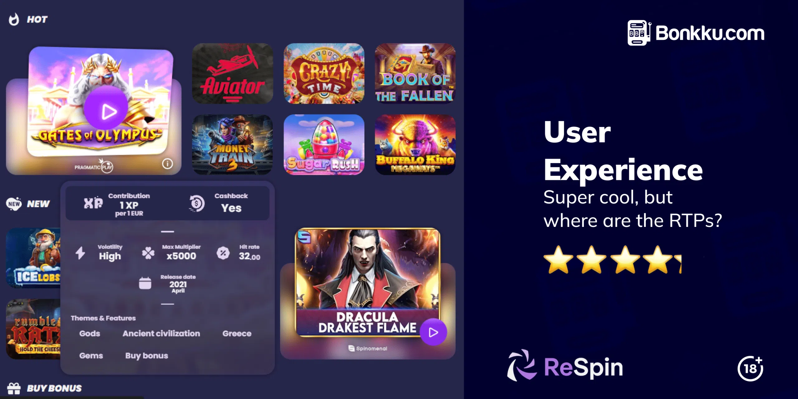 Respin casino user experience