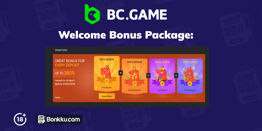 BC GAME welcome bonus package